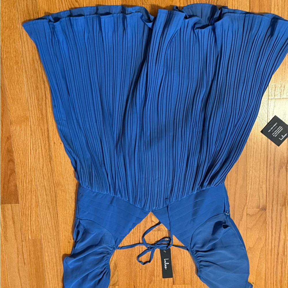 Lulu's Blue Backless Dress